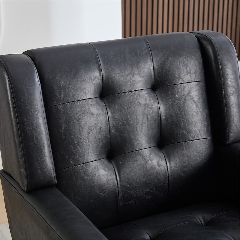 Modern Soft Ergonomics Accent Chair with Black Legs For Indoor Home