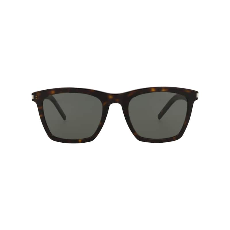 Saint Laurent Square-Frame Acetate Sunglasses - Havana Havana Grey - Brown - Grey Lens