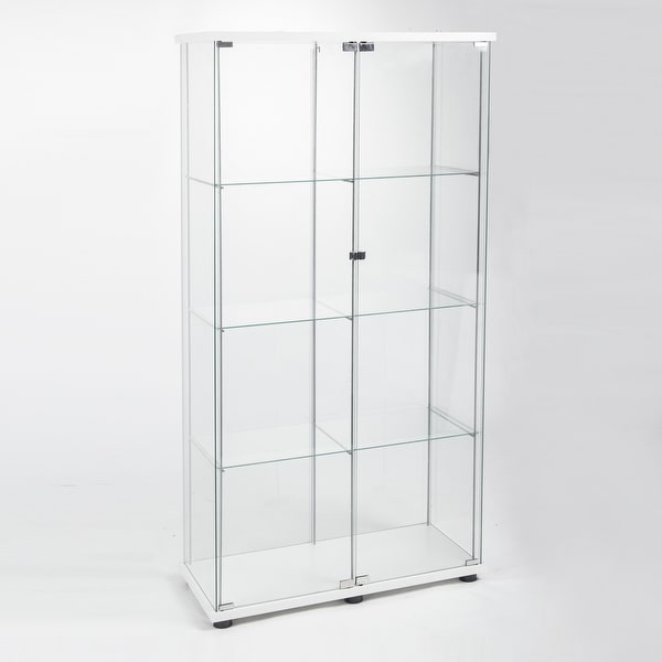 Glass display bookshelf top