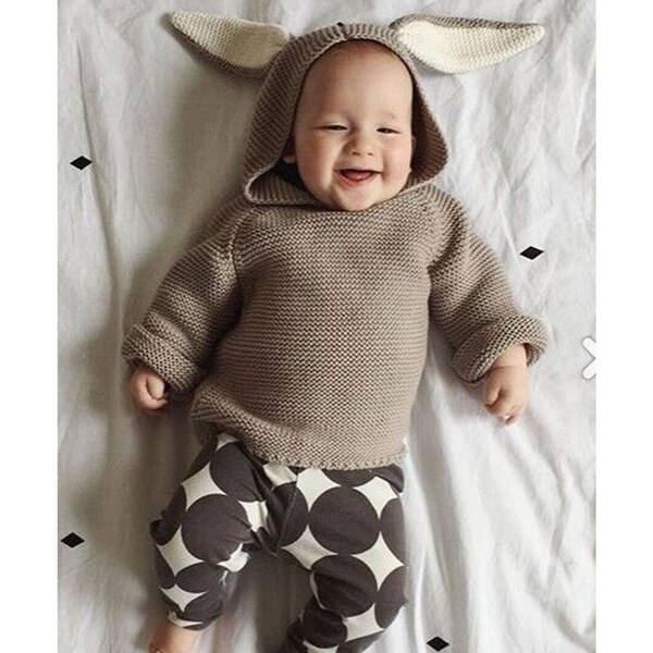 Shop Autumn Baby Boys Sweaters 3d Rabbit Cotton Pullover