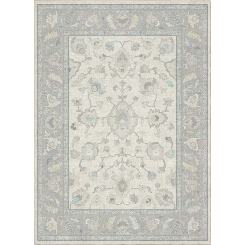 Well Woven Ushak Konya Updated Traditional Pastel Flat-Weave Area Rug