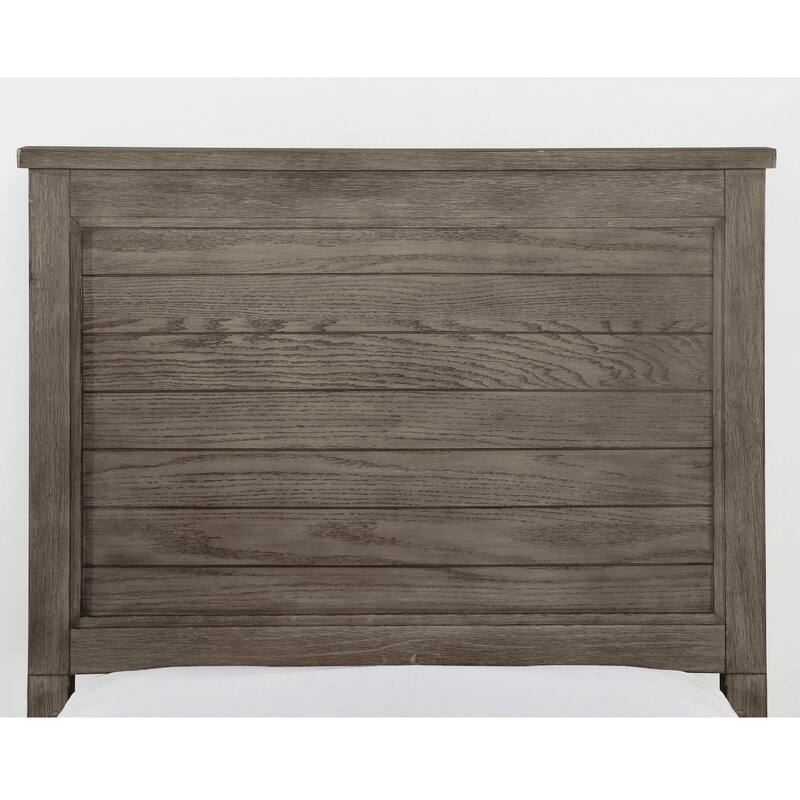 Furniture of America Lanister Wood Wire-Brushed Warm Grey Kids Panel Bed