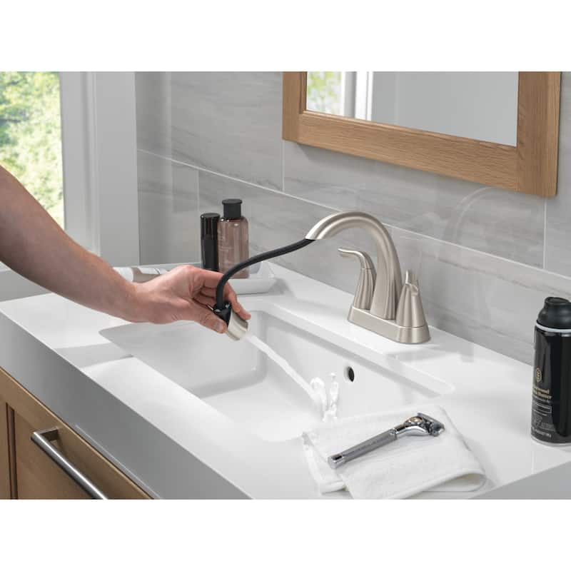 Delta 25840LF-PD Arvo 1.2 GPM Centerset Bathroom Faucet with Pull Down
