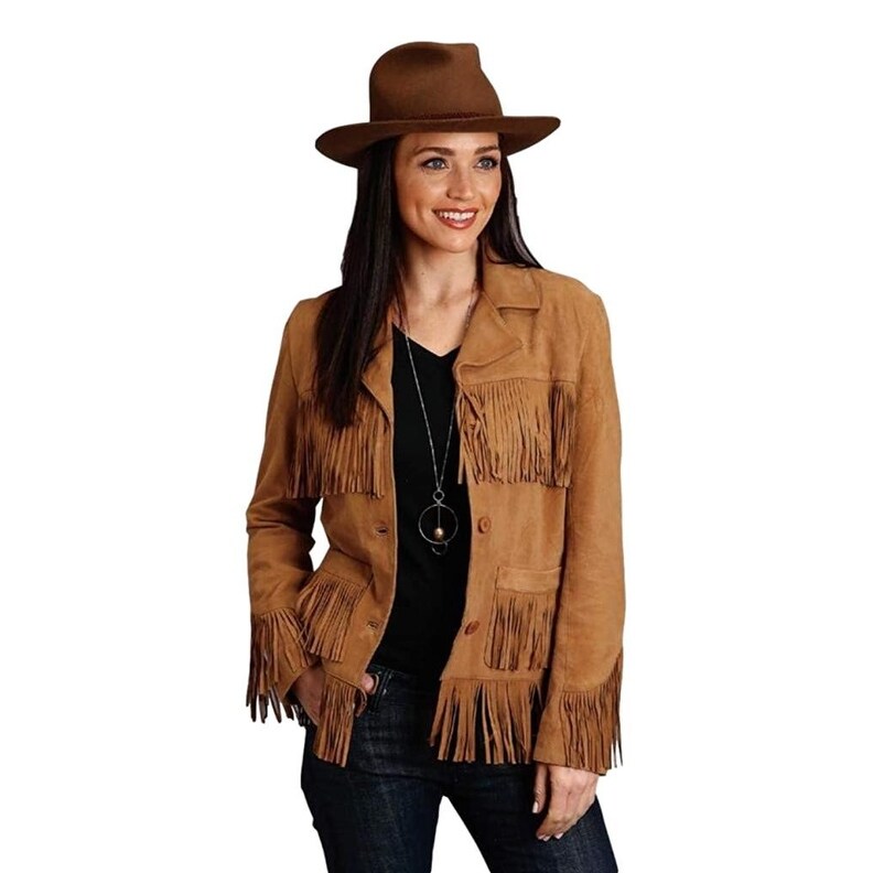 suede western jacket womens