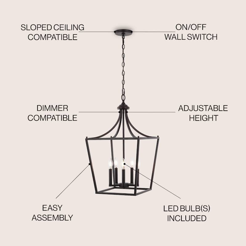 Camden Light Iron Classic Midcentury Pendant Lantern by JONATHAN Y