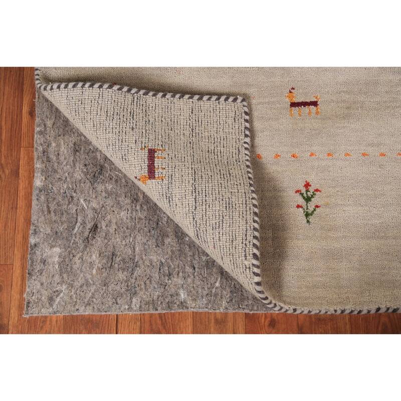 Tribal Gabbeh Indian Foyer Rug Handmade Modern Wool Carpet - 3'0" x 4'9"