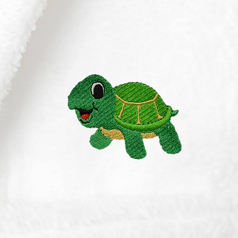 Sweet Kids 100% Polyester SUPER PLUSH Double Brushed Hooded Bathrobe - TURTLE
