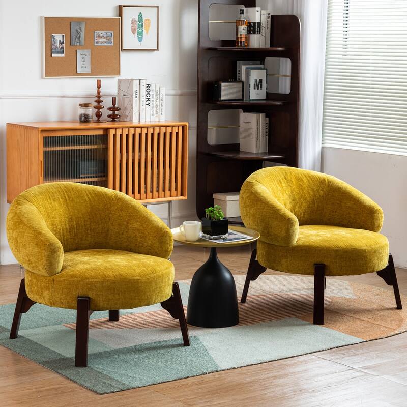 XINMICS Modern Accent Chair Upholstered Armchair for Living Room, Bedroom