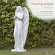 Alpine Corporation 47" Tall Indoor/Outdoor Praying Angel Statue Yard Art Decoration, Light Gray