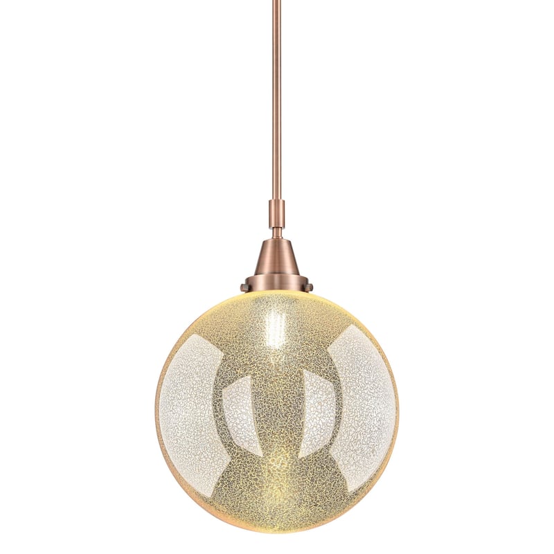 Innovations Lighting 447-1S-16-12 Beacon Pendant Beacon 12" Wide - Antique Copper / Mercury