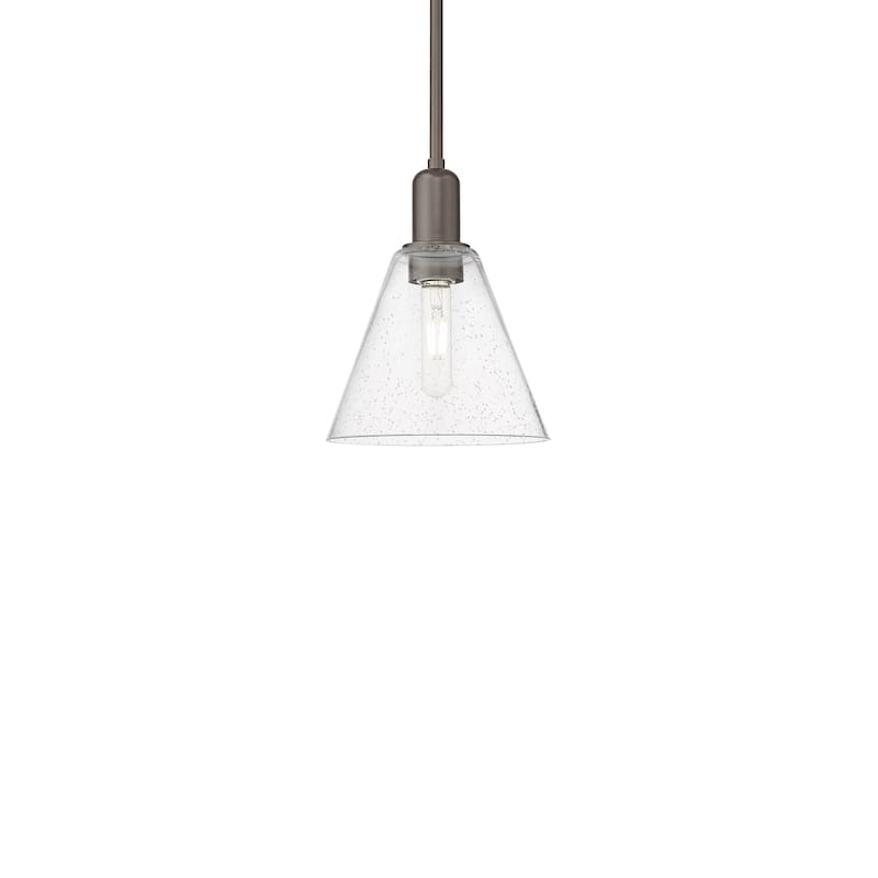 Innovations Lighting 716-1S-11-8 Berkshire Glass Pendant Berkshire - Oil Rubbed Bronze / Seedy