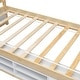 preview thumbnail 35 of 57, Wooden House-shaped Twin House Bed with Bedside Built-in Storage Shelves,Under Bed Storage,Kids and Baby