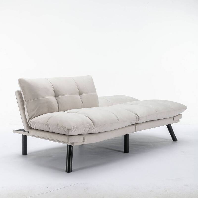Modern Upholstered 2-Seater Sofa Bed with Adjustable Backrest and Armrests - 70:l