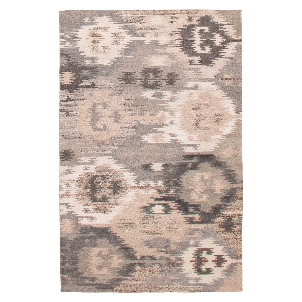 ECARPETGALLERY Hand-knotted Tangier Grey Wool Rug - 4'11 x 7'8