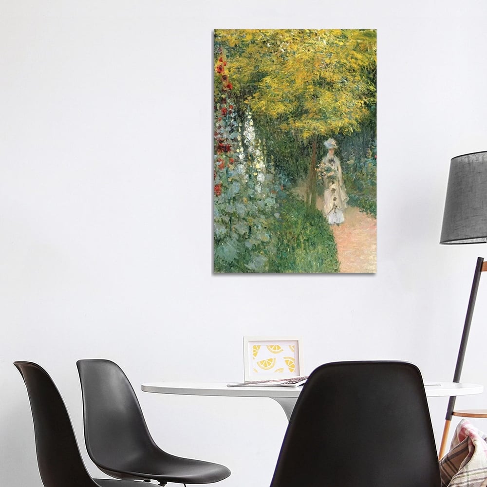 iCanvas "Rose Garden, 1876 " by Claude Monet Canvas Print