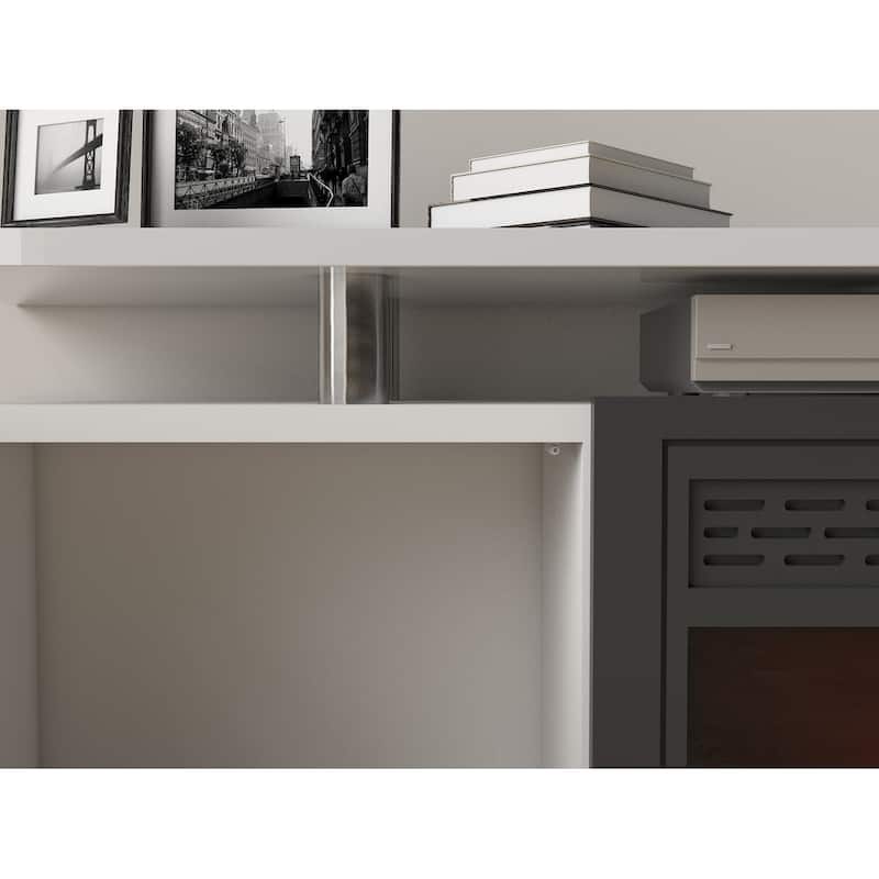 American Design 63" Fireplace TV Stand with 5 Levels Temperature Setting for TVs Up to 60"