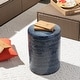 preview thumbnail 1 of 4, Artistic Weavers Ailia Modern Glazed Garden Stool Ceramic - Blue - Medium