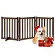 preview thumbnail 1 of 57, Wooden Freestanding Panels Pet Gate 60"W x 24"H - Walnut