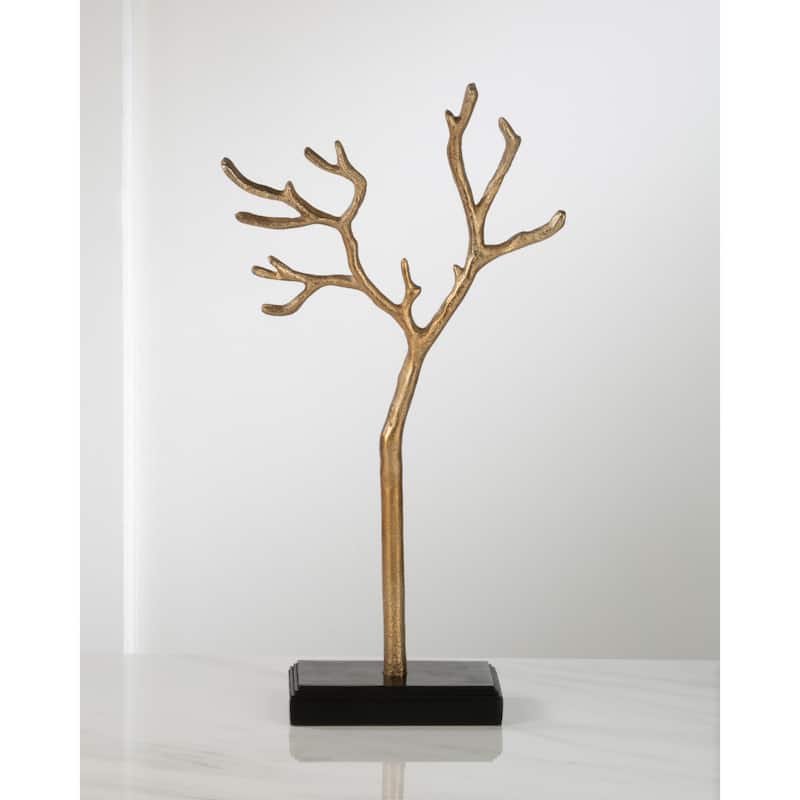 Jewelry Tree - Metal with Wood Base