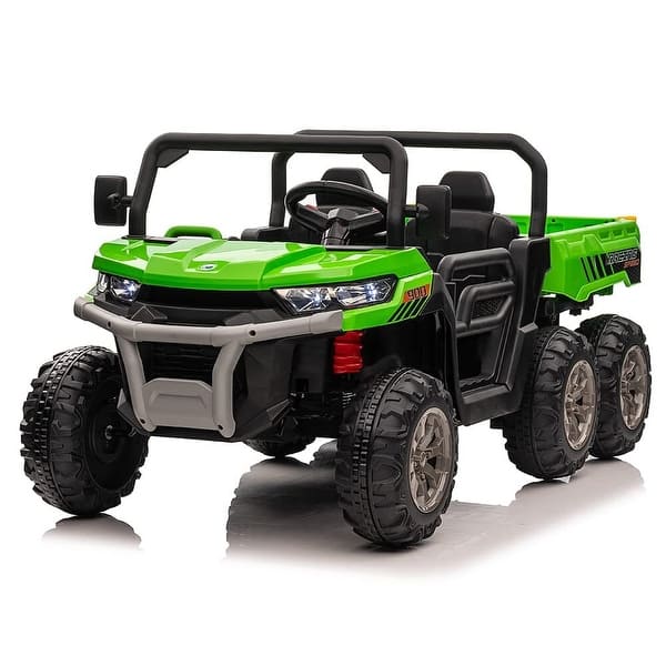 slide 2 of 16, 24V Kids Ride on Cars with 2 Seats Green