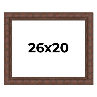 26x20 Frame Pewter Solid Wood Picture Frame Width 1.625 Inches | Interior Frame Depth 0.6875 Inches
