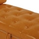 preview thumbnail 47 of 65, Armed Ottoman Bench PU Leather Bench Button Tufted Sofa Stool Bench Footrest Stoolfor Entryway, Living Room and Window