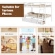 preview thumbnail 23 of 24, Twin Over Twin Bunk Bed Wood Bed Frame with 2 Storage Drawers and Ladder-Gray