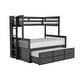 preview thumbnail 12 of 13, Twin over Full Bunk Bed with Trundle and Side Access Ladder