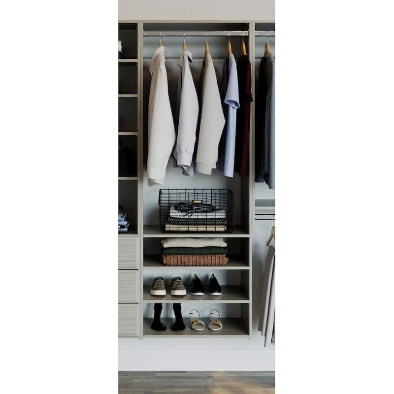 Easy Track Select Laminate Closet Tower Kit