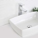 preview thumbnail 8 of 8, STYLISH 19 inch White Rectangular Porcelain Vessel Bathroom Sink - 19" x 13 3/8" x 5 3/4"