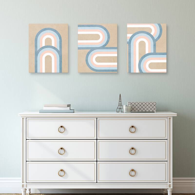 Double the Rainbow 1, Double the Rainbow 2, Rainbow Connection by Dominique Vari Canvas Art Prints