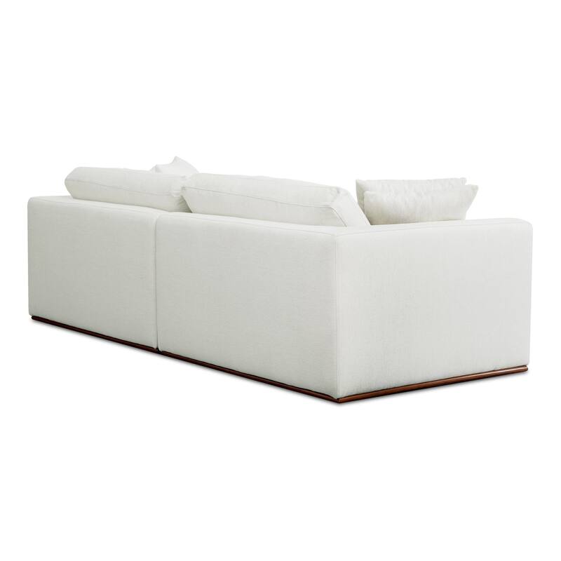 NADAAL STUDIOS Rio, 3-Piece Modular Sectional Sofa With Rubber Wood Base - 95.2"W x81.8"D x23.6"H