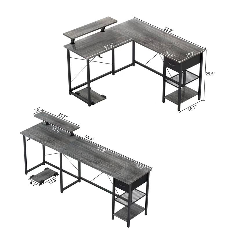 L-Shaped Multifunctional Desk