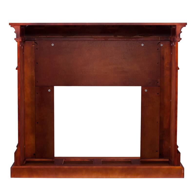 SEI Furniture Taber Mahogany Electric Fireplace