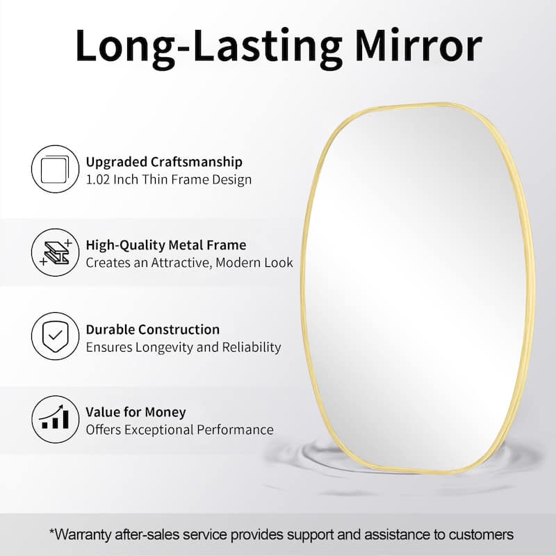 2 Pack Oval Mirror Vanity Decorative Wall Mirror