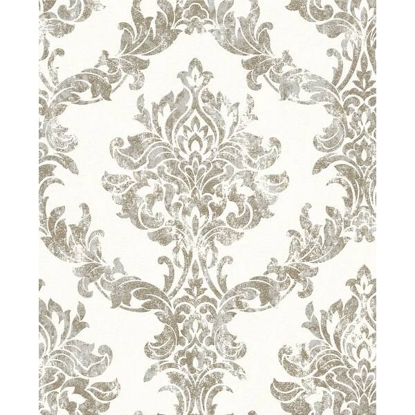 Graham And Brown 101469 Opal Damask Heavyweight Vinyll Non Pasted Wallpaper From The Surface Collection Overstock 16904402