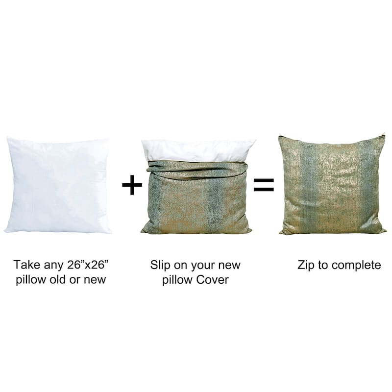 Peralta 2-piece Jacquard Chenille Zipper Pillow Shell Set, NO INSERT