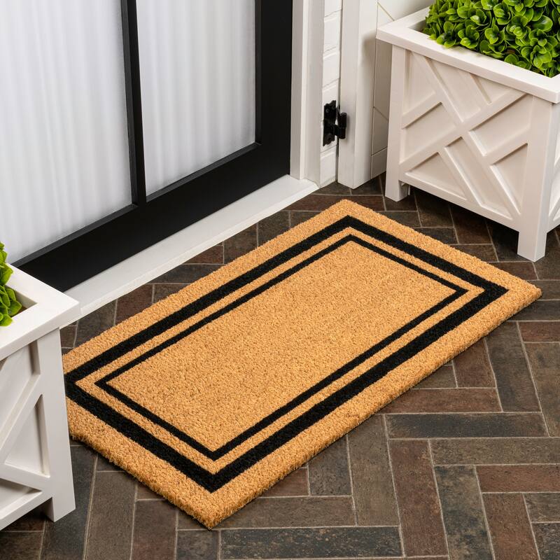 JONATHAN Y Classic Natural Coir Mat Indoor/Outdoor