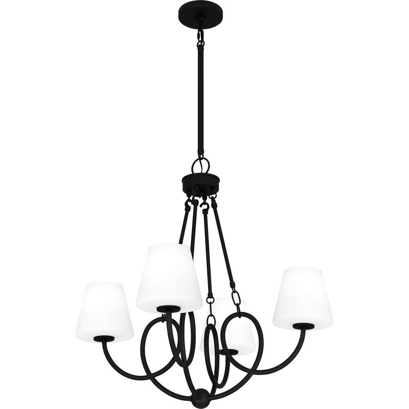 Atkins 4-Light Matte Black Chandelier