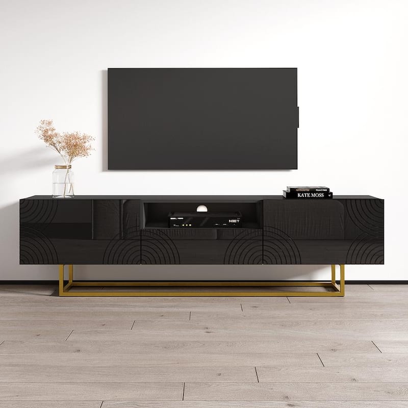 Ronda 01 75" TV Stand - Black