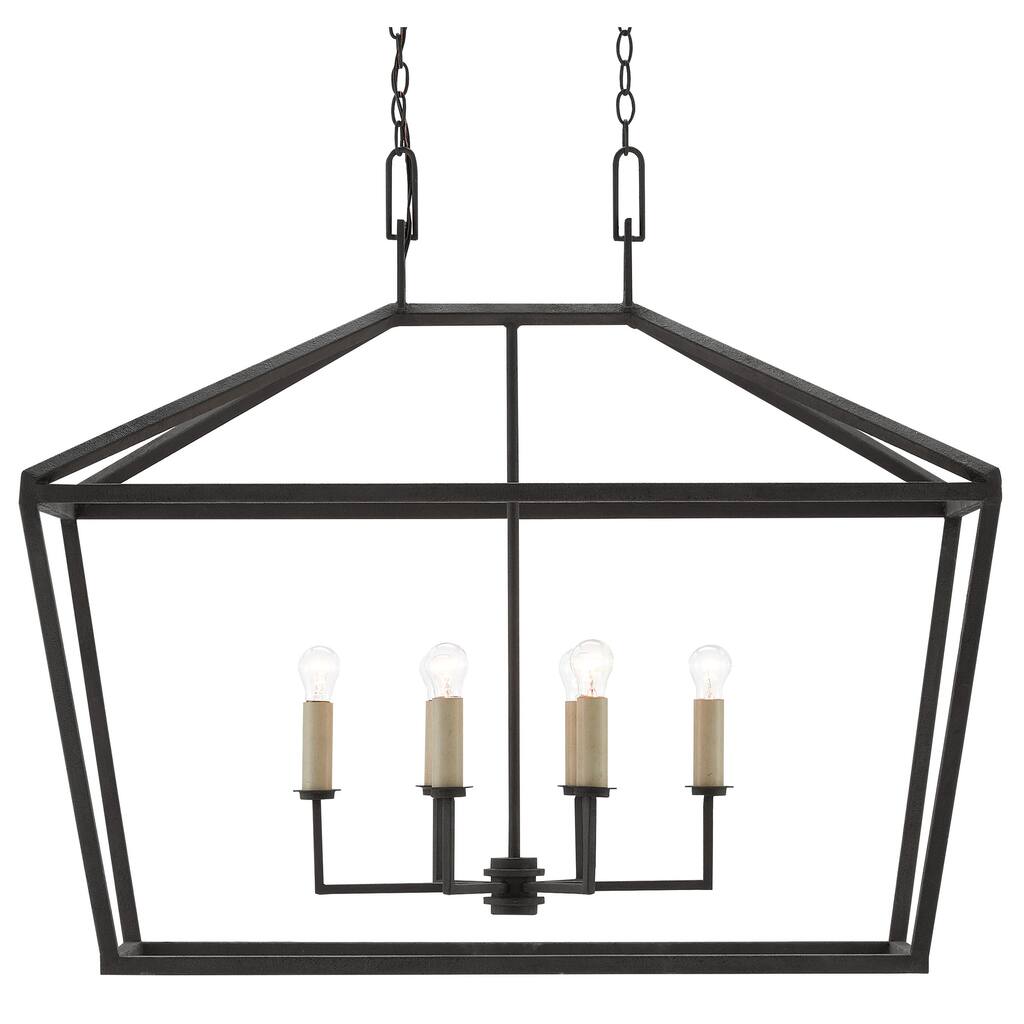 Currey & Company Denison Rectangular Lantern - 34.75"h x 40"w x 20"d
