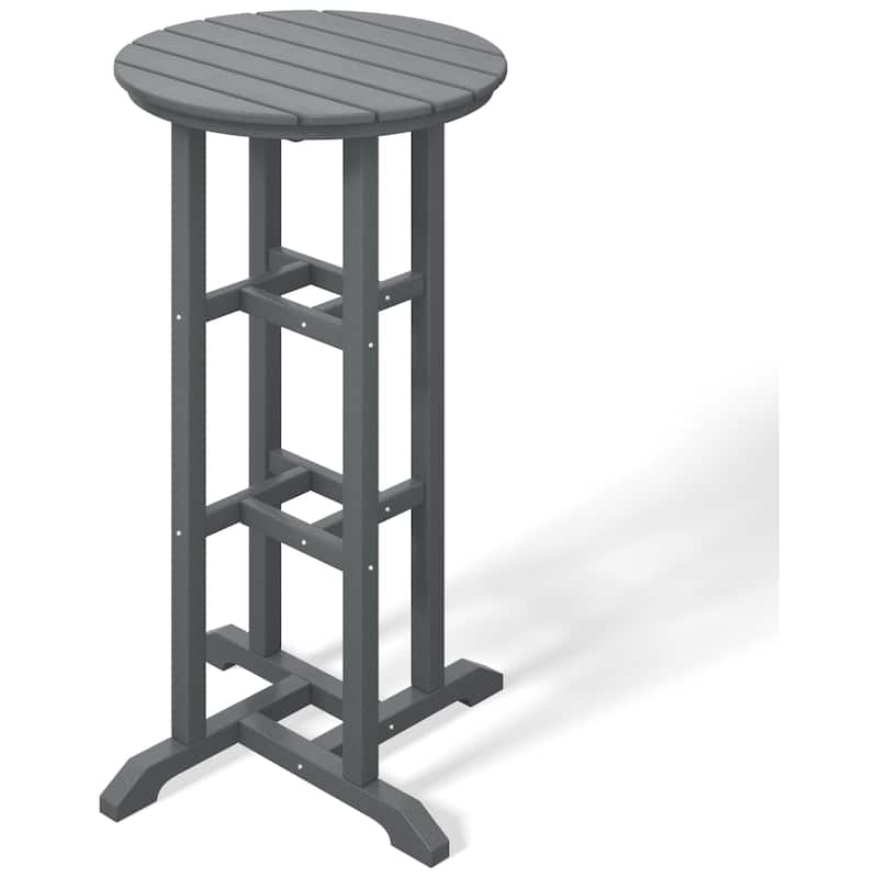 Polytrends Laguna Hdpe All Weather Outdoor Patio 24" Round Bar Bistro Table