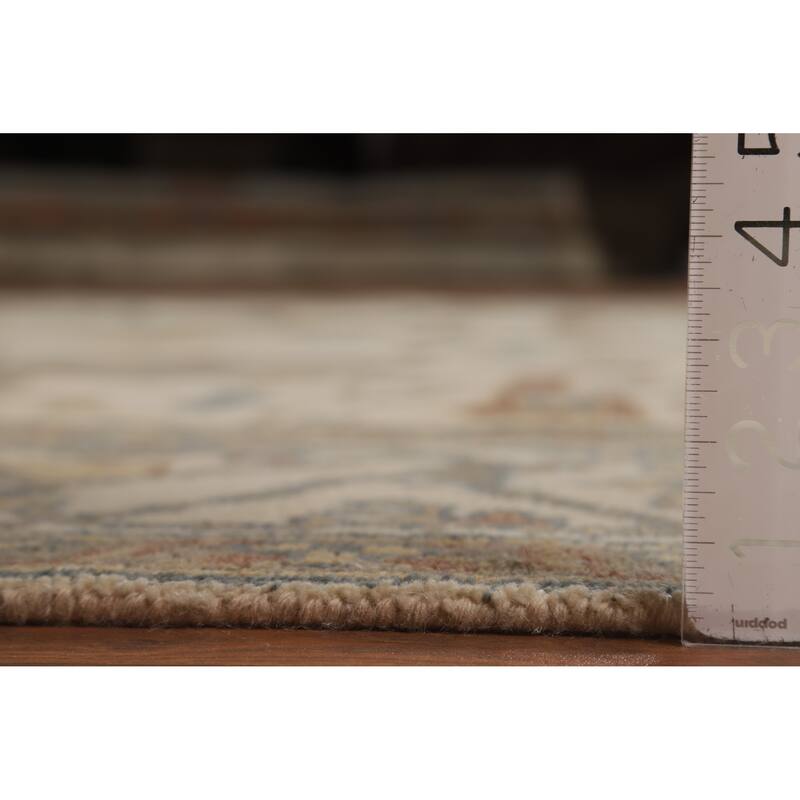 Earth Tone Oushak Indian Area Rug Hand-Knotted Wool Carpet - 8'3" x 9'8"