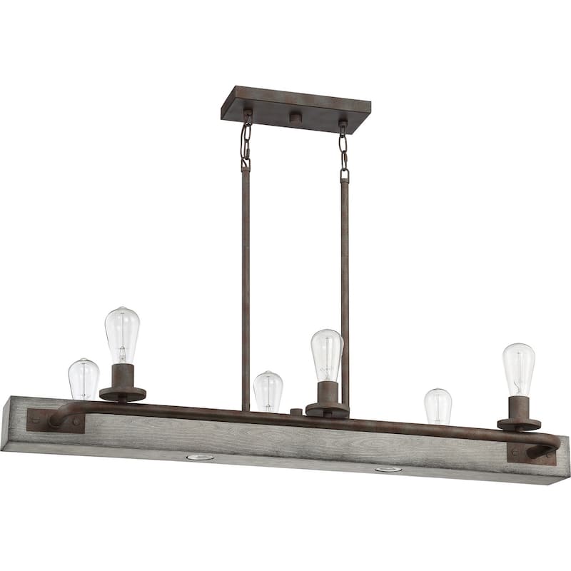 Melville 6-Light Island Chandelier in Iron Gate - Iron Gate