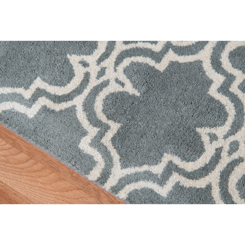 Modern Trellis Hand-Tufted Runner Rug - 2'3" x 8' Runner