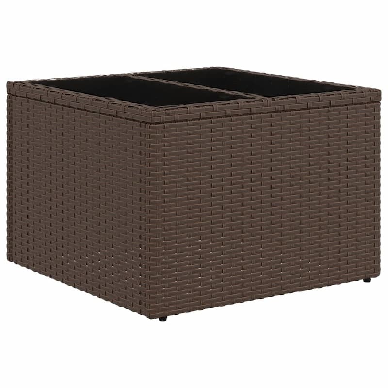 vidaXL 8 Piece Patio Sofa Set with Cushions Grey Poly Rattan - 24.4" x 24.4" x 27.2"