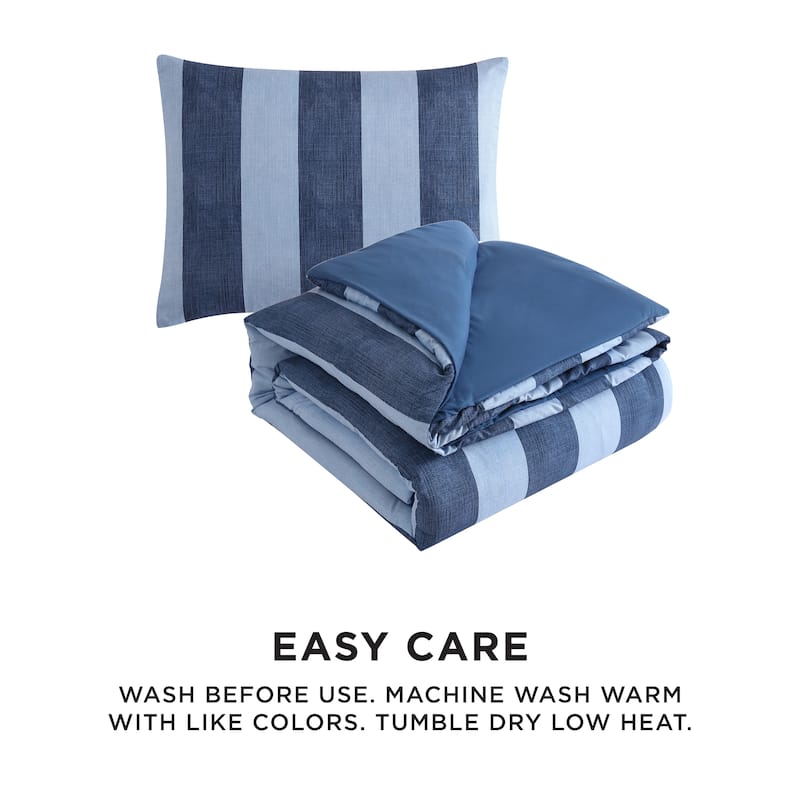 Juicy Couture Printed Denim Stripe Reversible Duvet Sets