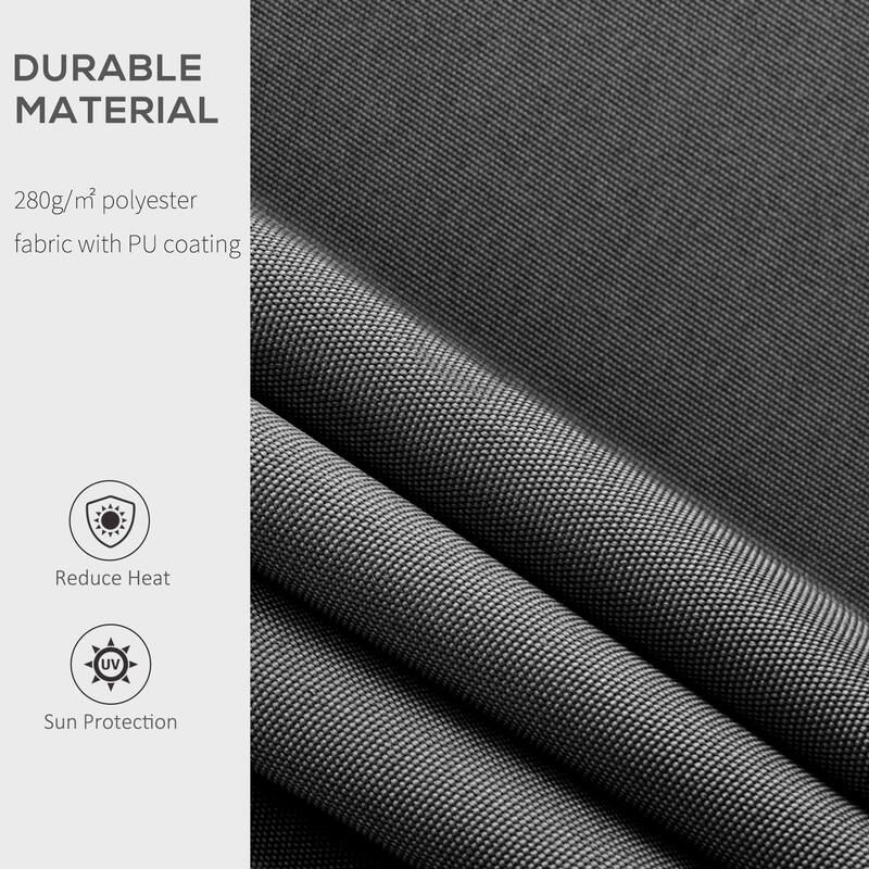 Outsunny 8' x 6.6' Patio Retractable Awning/Manual Exterior Sun Shade Deck Window Cover