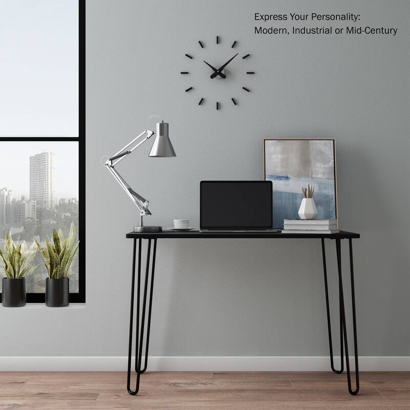 Lavish Home Modern Desk with Hairpin Legs