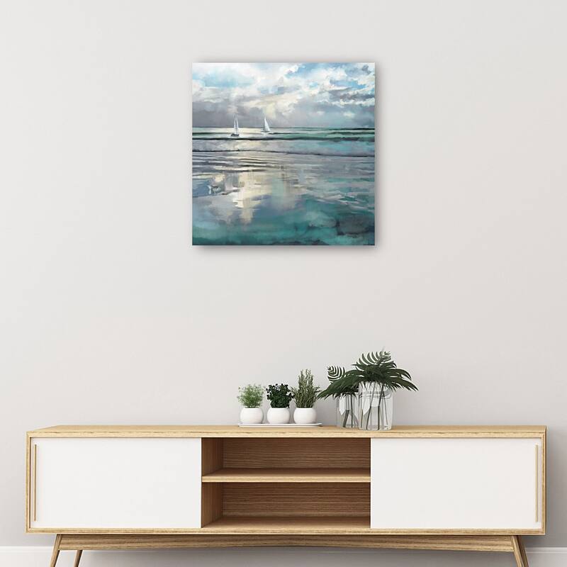 Indigo Seas By Studio Arts Canvas Art Print